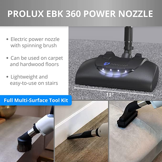 Prolux CV12000 Central Vacuum Unit System with Prolux Electric Hose Power Nozzle Kit and 25 Year Warranty