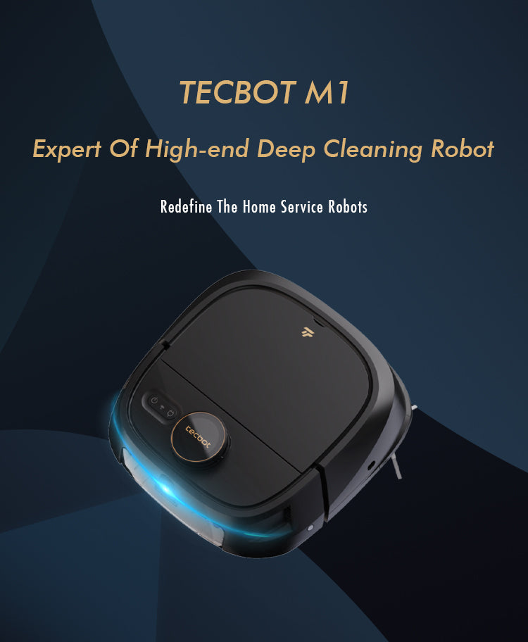 Tecbot M1 Self-Rinsing Laser Robot Vacuum Cleaner Mop with LDS + SLAM Navigation 4000 PA