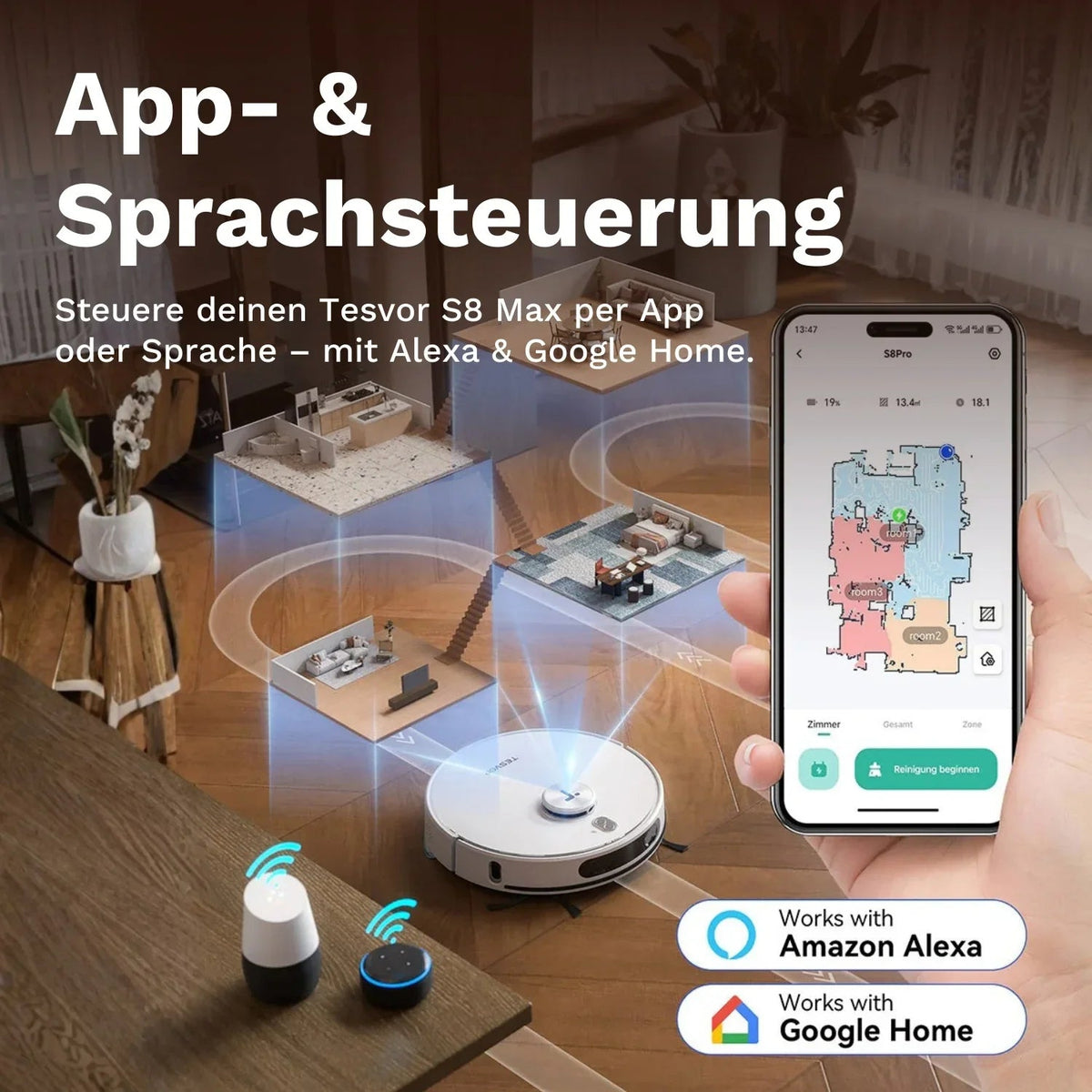 Tesvor S8 Max  - Saug und Wisch Roboter - geprüftes Vorführgerät